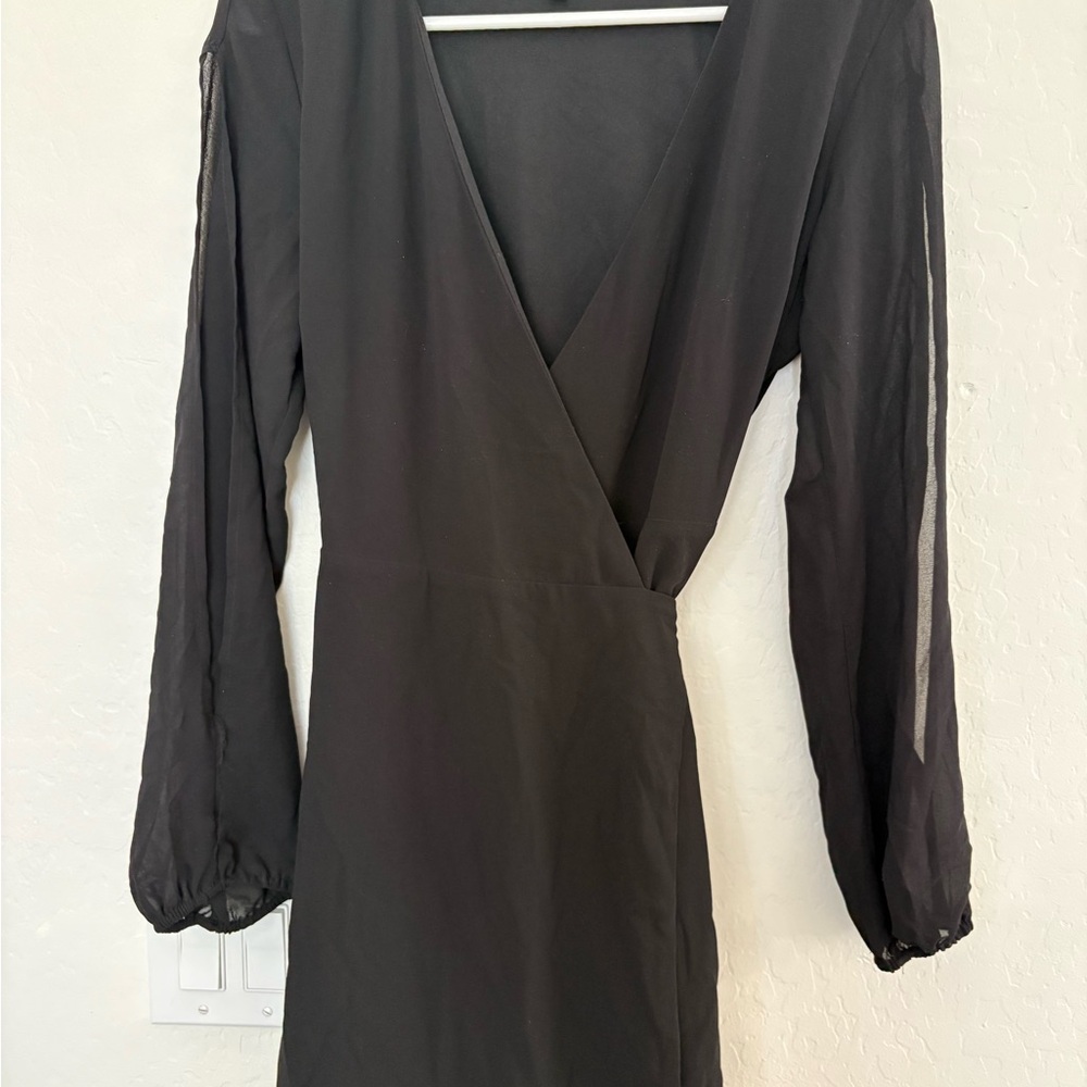 Lulu's Chic Black Long Sleeve Dress